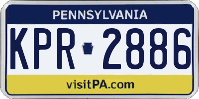 PA license plate KPR2886