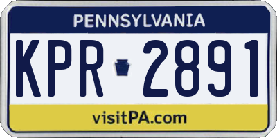 PA license plate KPR2891