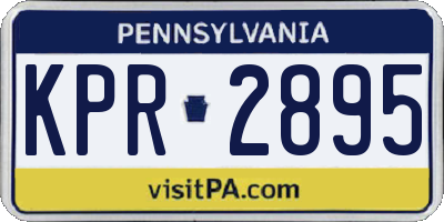 PA license plate KPR2895