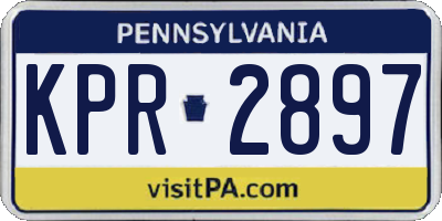 PA license plate KPR2897