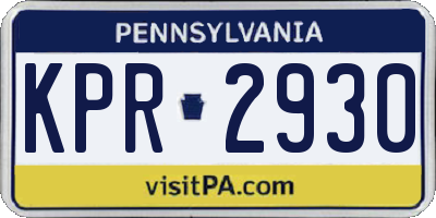 PA license plate KPR2930