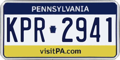 PA license plate KPR2941