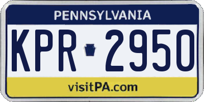 PA license plate KPR2950