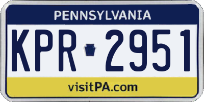 PA license plate KPR2951