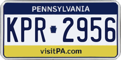 PA license plate KPR2956