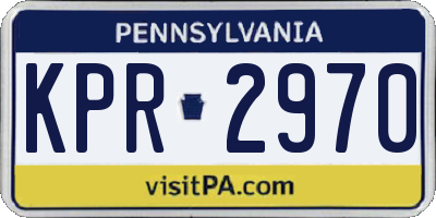 PA license plate KPR2970