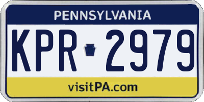 PA license plate KPR2979