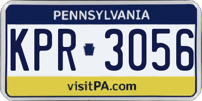 PA license plate KPR3056