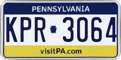 PA license plate KPR3064