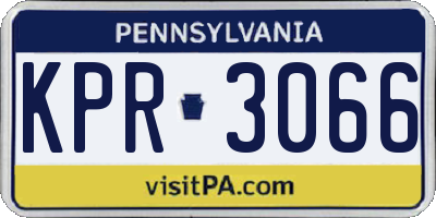 PA license plate KPR3066