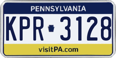 PA license plate KPR3128