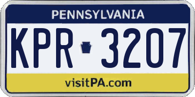 PA license plate KPR3207