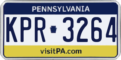 PA license plate KPR3264