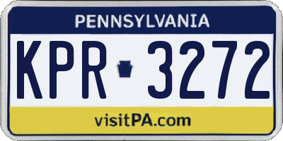 PA license plate KPR3272