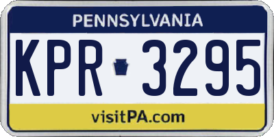 PA license plate KPR3295