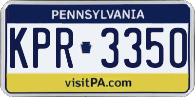 PA license plate KPR3350