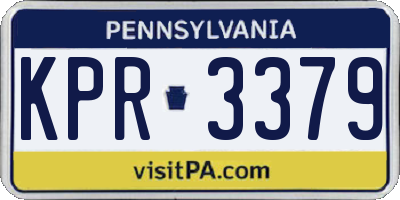 PA license plate KPR3379