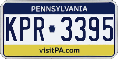 PA license plate KPR3395