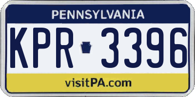 PA license plate KPR3396