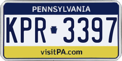 PA license plate KPR3397