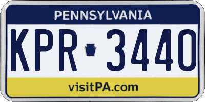 PA license plate KPR3440
