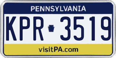 PA license plate KPR3519