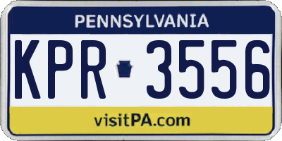 PA license plate KPR3556