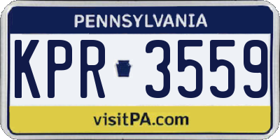 PA license plate KPR3559