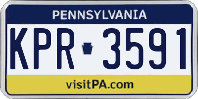 PA license plate KPR3591