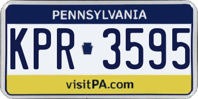 PA license plate KPR3595