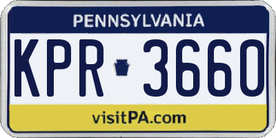 PA license plate KPR3660