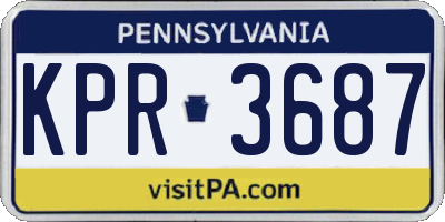 PA license plate KPR3687