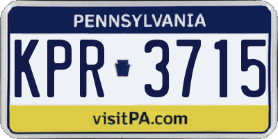 PA license plate KPR3715