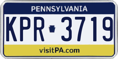 PA license plate KPR3719