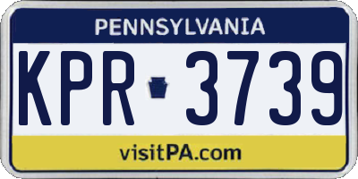 PA license plate KPR3739