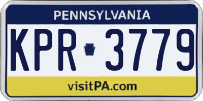 PA license plate KPR3779