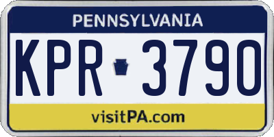 PA license plate KPR3790