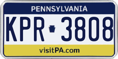 PA license plate KPR3808