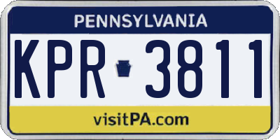 PA license plate KPR3811