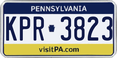 PA license plate KPR3823