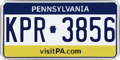 PA license plate KPR3856