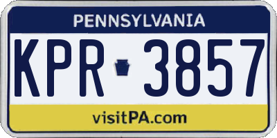 PA license plate KPR3857