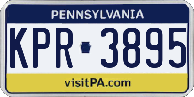PA license plate KPR3895