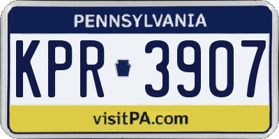 PA license plate KPR3907