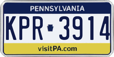PA license plate KPR3914