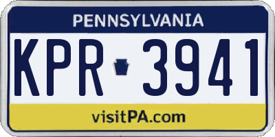 PA license plate KPR3941