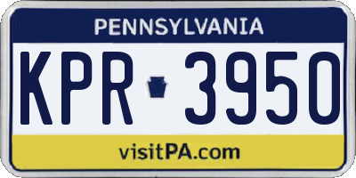 PA license plate KPR3950