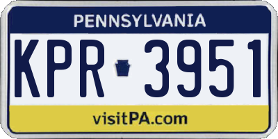 PA license plate KPR3951