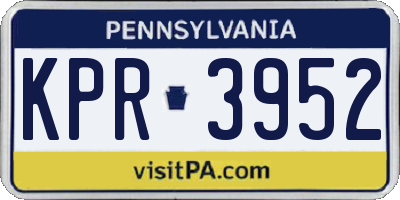 PA license plate KPR3952