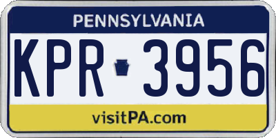 PA license plate KPR3956